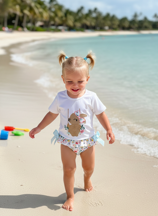 Conjunto Niña Baño Conejo