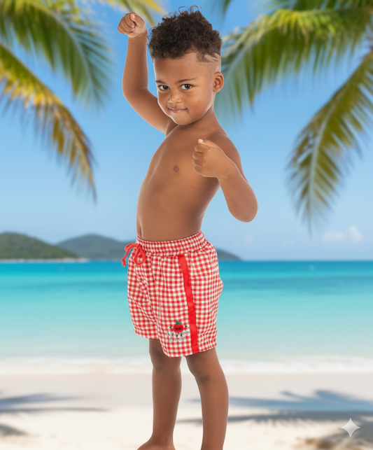 Bañador niño cuadros