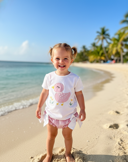 Conjunto Baño Pollito Rosa