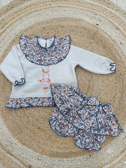 Conjunto Conejita Flor