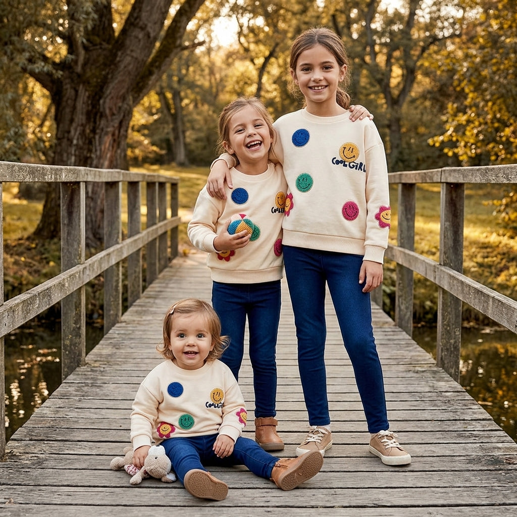 Sudadera y Leggings Denim Niña "Cool Girl" | Moda Infantil | Sonajero Kids