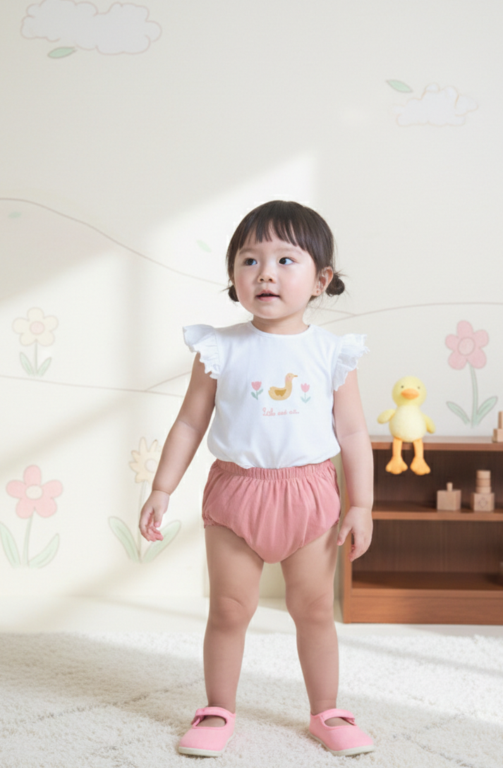 conjunto de camiseta de pato y braguita
