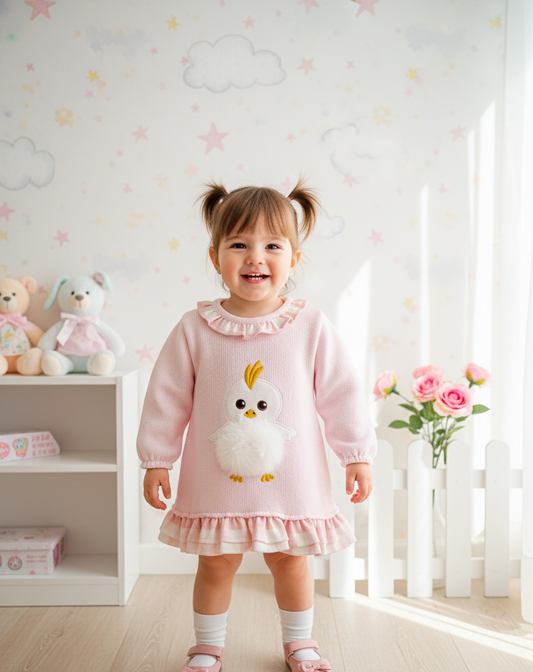 Vestido Pollito Pon Rosa