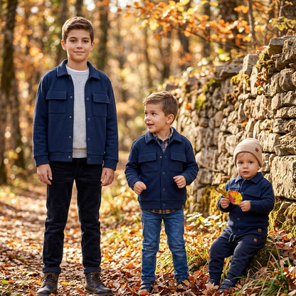 Chaqueta Sobrecamisa Azul Marino Niño | Moda Infantil | Sonajero Kids