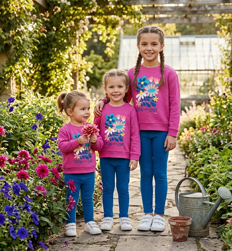Conjunto Infantil Fucsia y Azul "Grow with Love" | Boboli | Sonajero Kids
