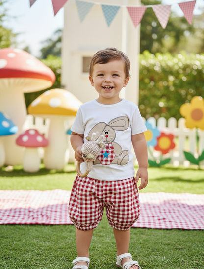 Conjunto Niño Conejo Rojo