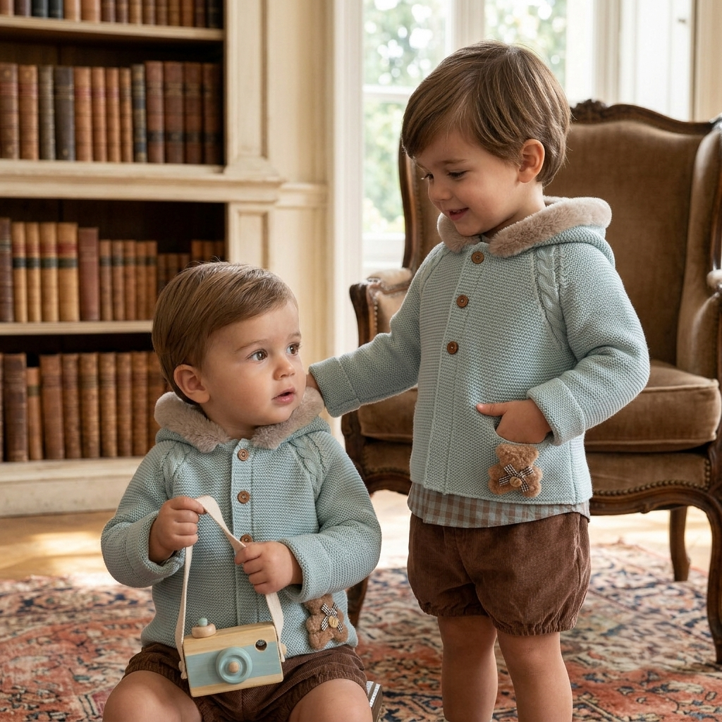 Conjunto Pololo Vichy Pangasa Baby| Sonajero Kids