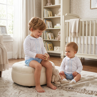 Conjunto de Camisa y Ranita de Vestir para Bebé | Sonajero Kids | Calamaro Baby