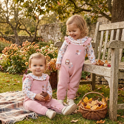 Conjunto Peto de Punto Rosa y Camiseta Floral Bebé | Ropa Infantil | Boboli | Sonajero Kids