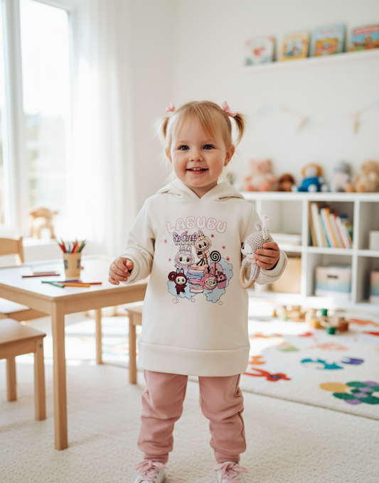 Conjunto Sudadera Labubu Maquillaje