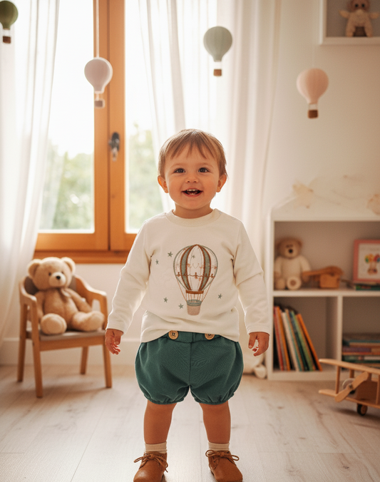 Conjunto Niño Globo Estrellas