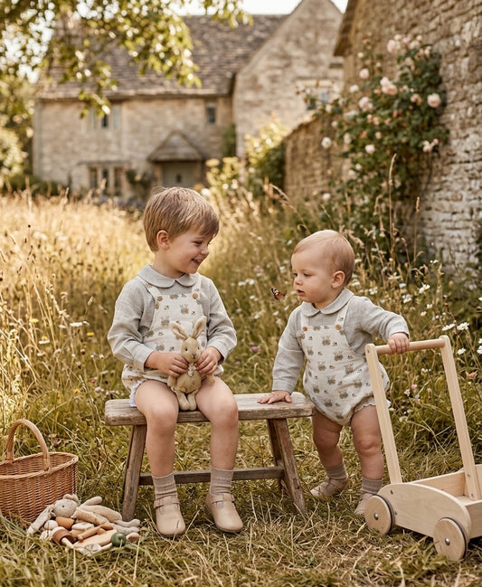 Conjunto Infantil Oso y Cuadros | Moda Infantil Sonajero Kids | Sonajero Kids