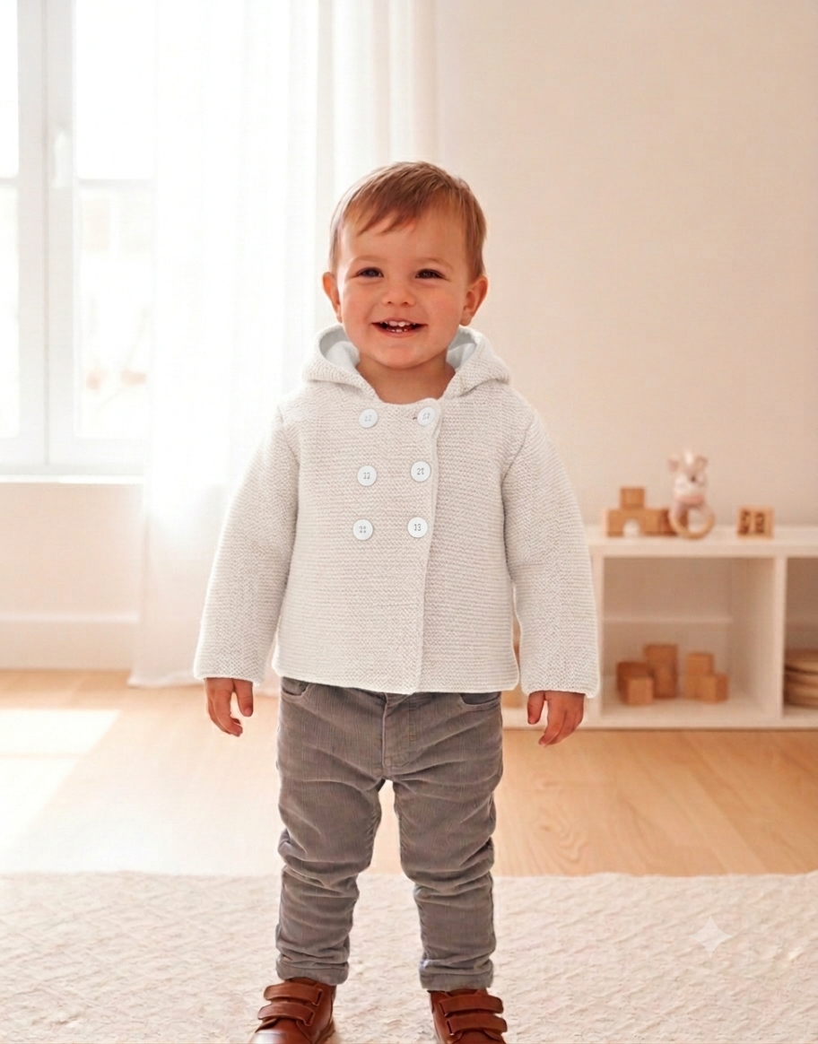 Abrigo Lana Ivan Blanco | Sonajero Kids