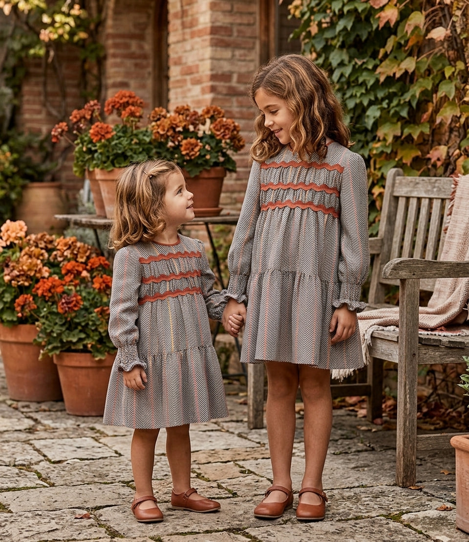 Vestido de Niña José Varón | Diseño Clásico Otoñal | Sonanjero Kids
