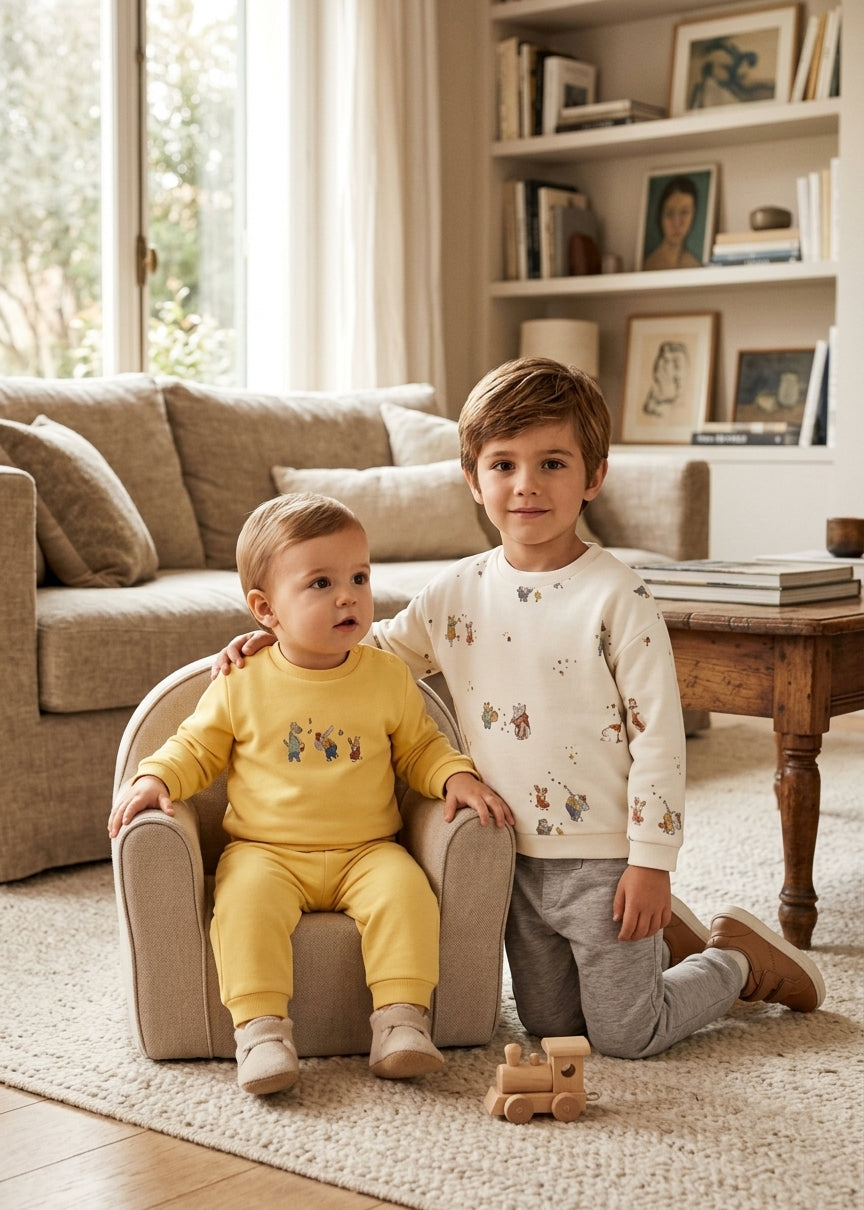 Conjuntos de Chándal Bebé Niño de Algodón | Moda Infantil Casual Elegante | Sonajero Kids
