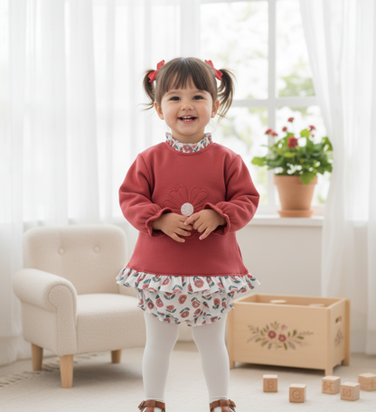 Conjunto Pololo Flor De Invierno