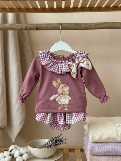 Conjunto Niña Navidad Conejito