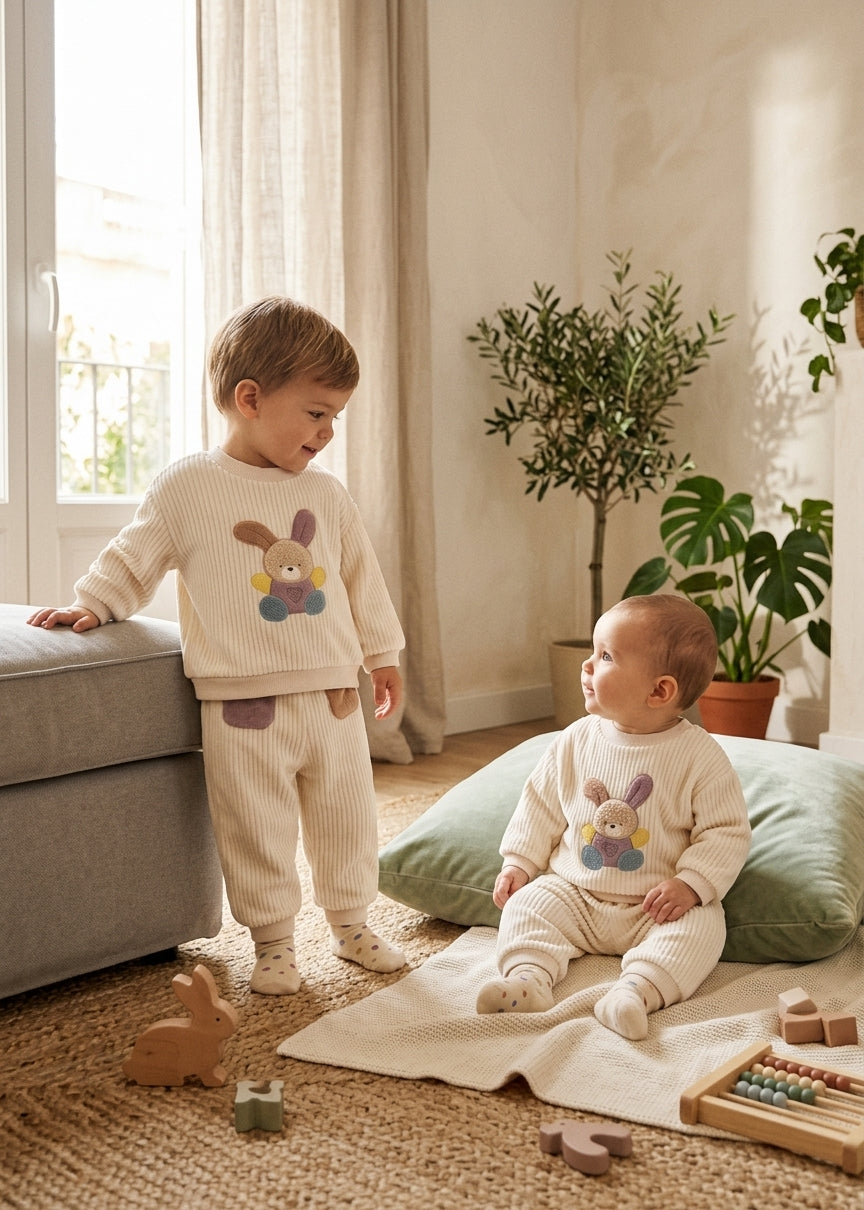 Conjunto de Pana con Conejito para Bebé | Moda Infantil | Mayoral | Sonjaro Kids