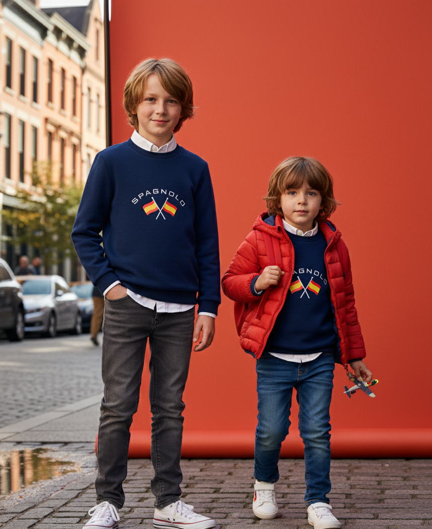 Sudadera Bandera Spagnol Marino