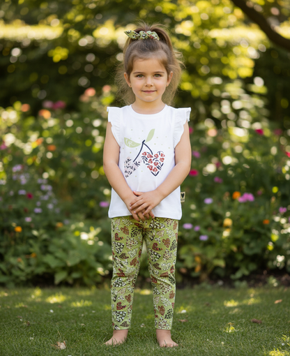 Leggings Corazones Florales