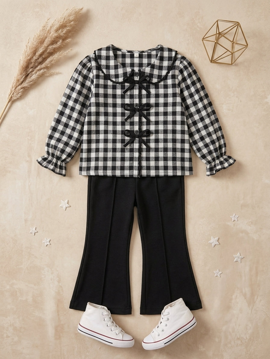 Conjunto Pantalon Vichy Negro