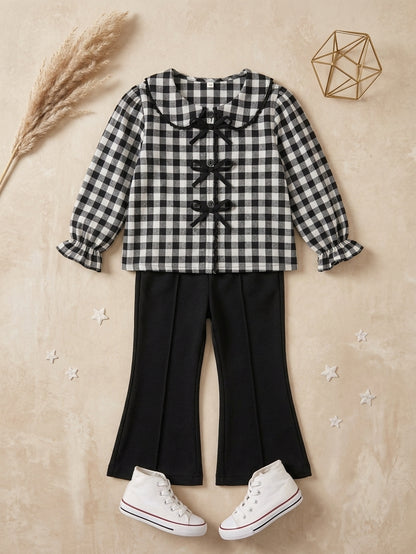Conjunto Pantalon Vichy Negro