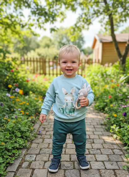 Conjunto Niño Conejo Granjero