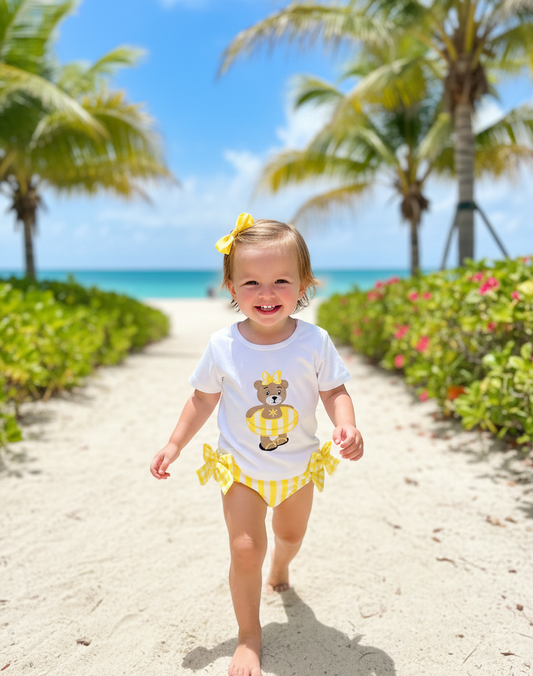 Conjunto Niña Baño Oso Verano