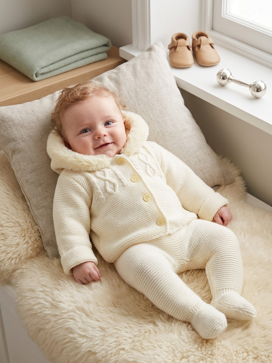 Conjunto San Francisco de Bebé en Punto | Moda Infantil | Sonajero Kids