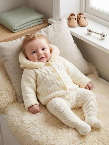 Conjunto San Francisco de Bebé en Punto | Moda Infantil | Sonajero Kids