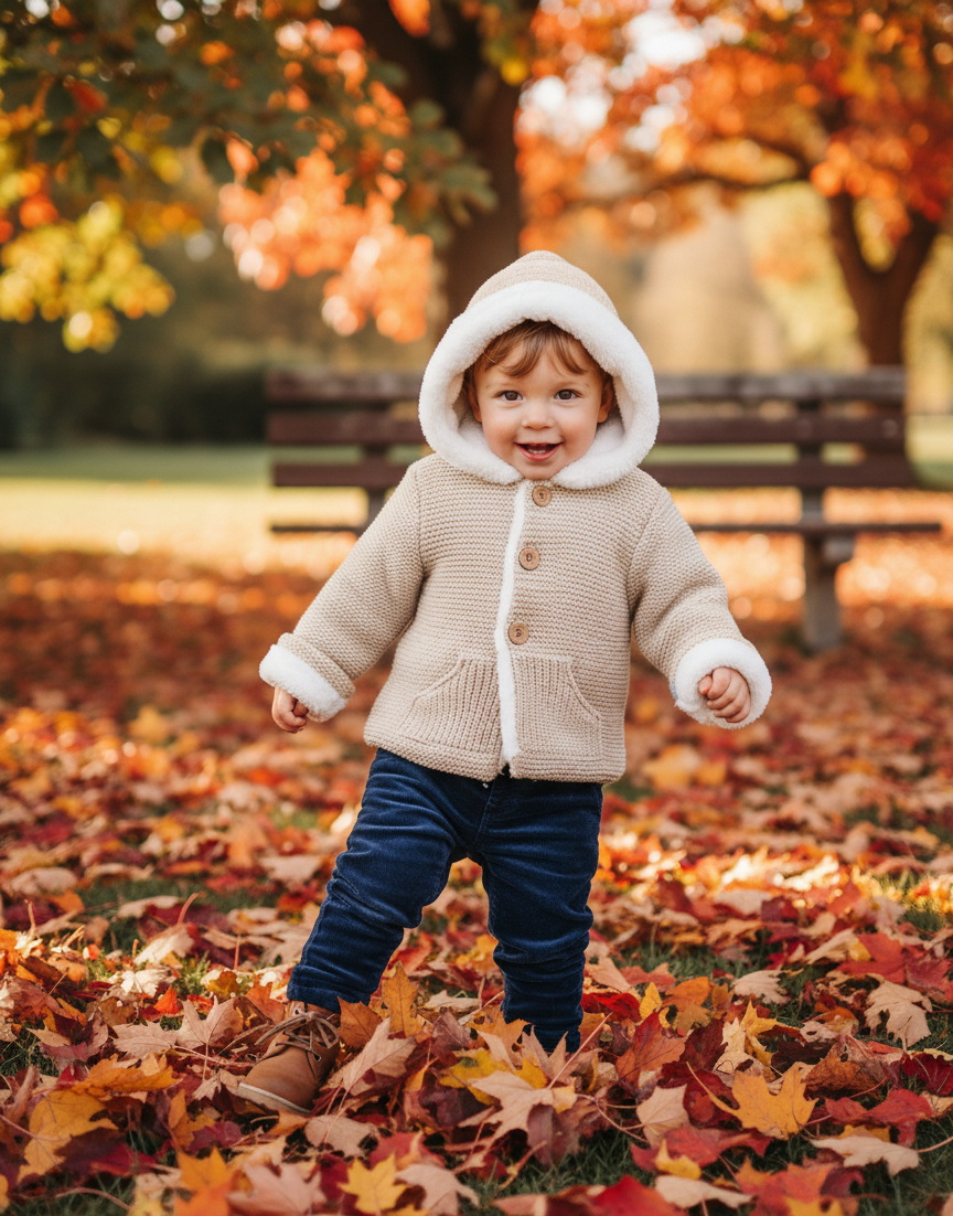 Abrigo Capucha Beige