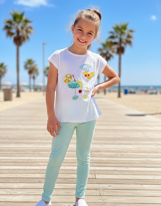 Conjunto Niña Leggins Cocktel