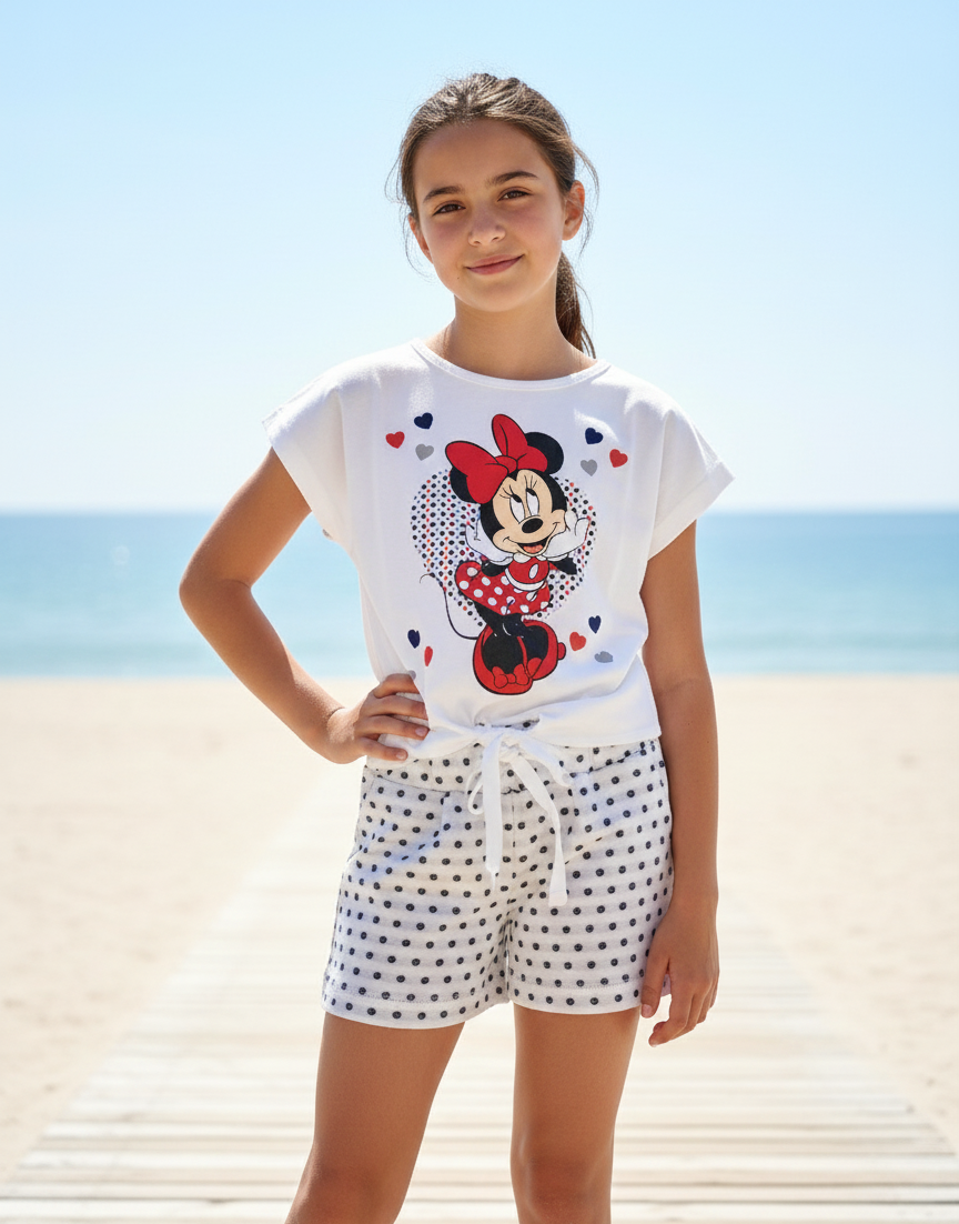Conjunto Short Gris Minnie