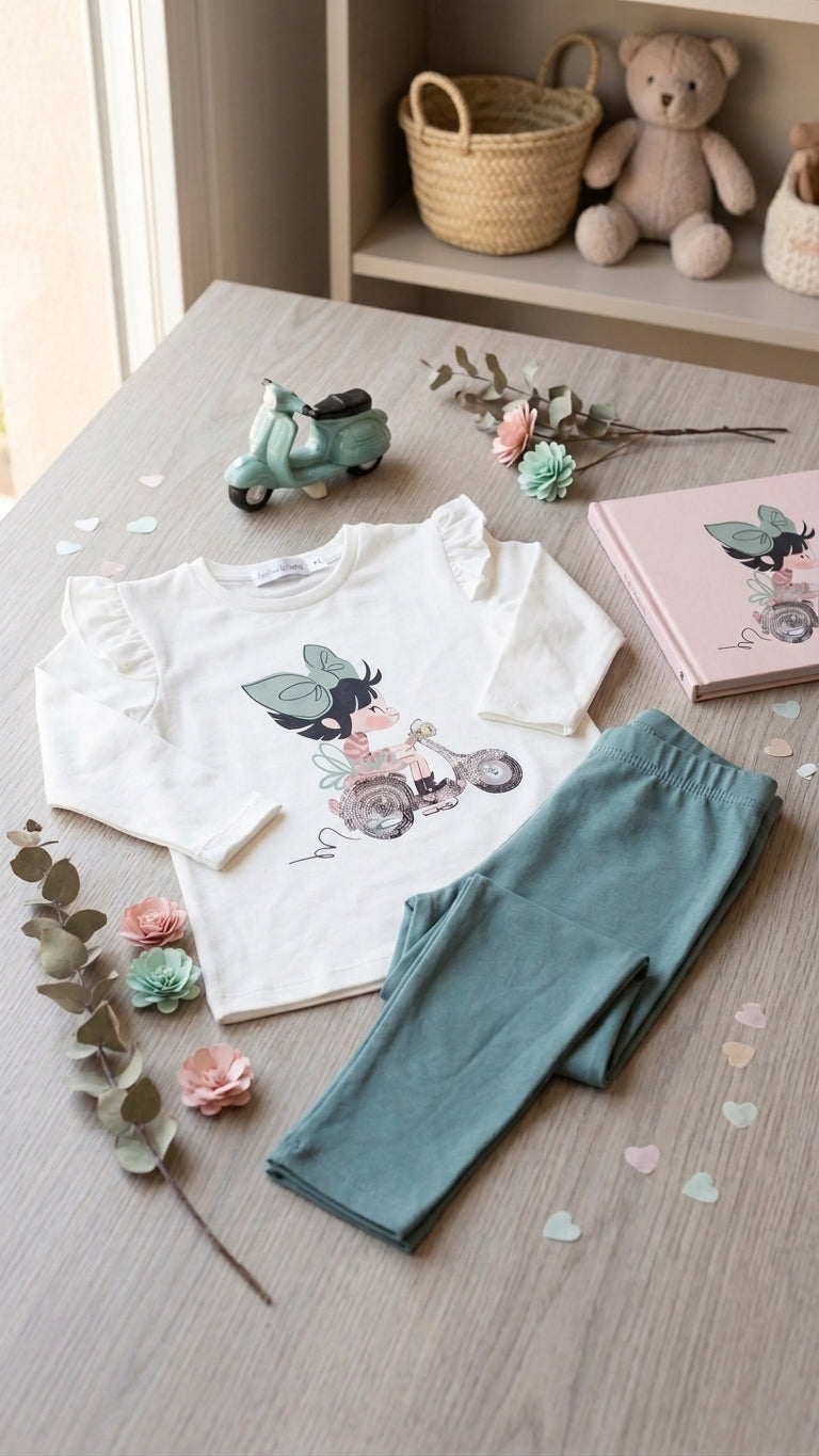 Conjunto Leggis Niña Moto