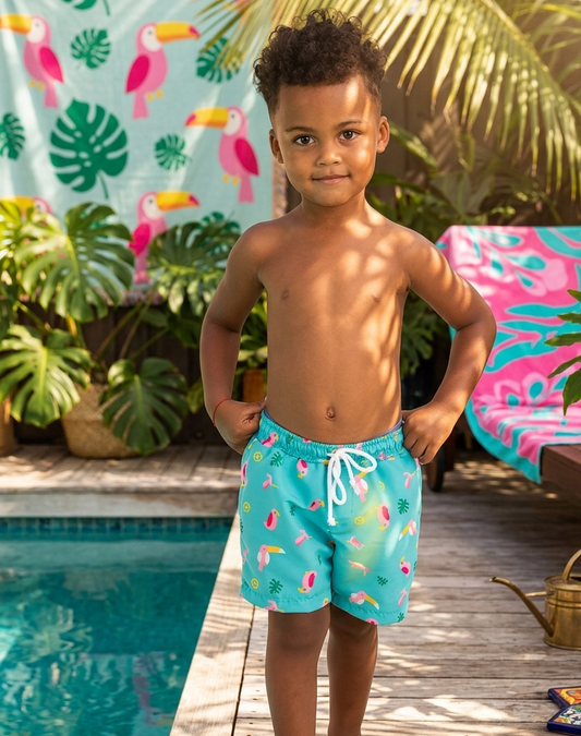 Bañador niño tropical