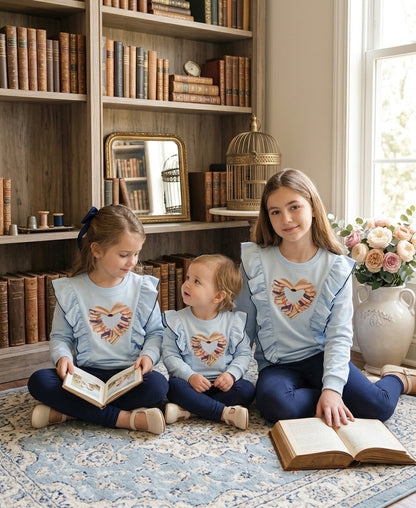 Conjunto Infantil Azul Love for Books | Sudadera y Legging | Sonajero Kids