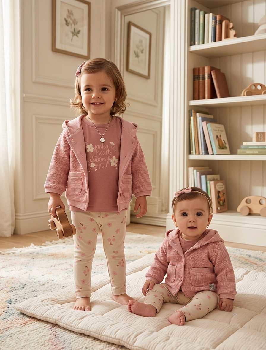 Conjunto de tres piezas para niña| Sonajero Kids