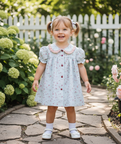 Vestido PalomadelaO Vichy Flores