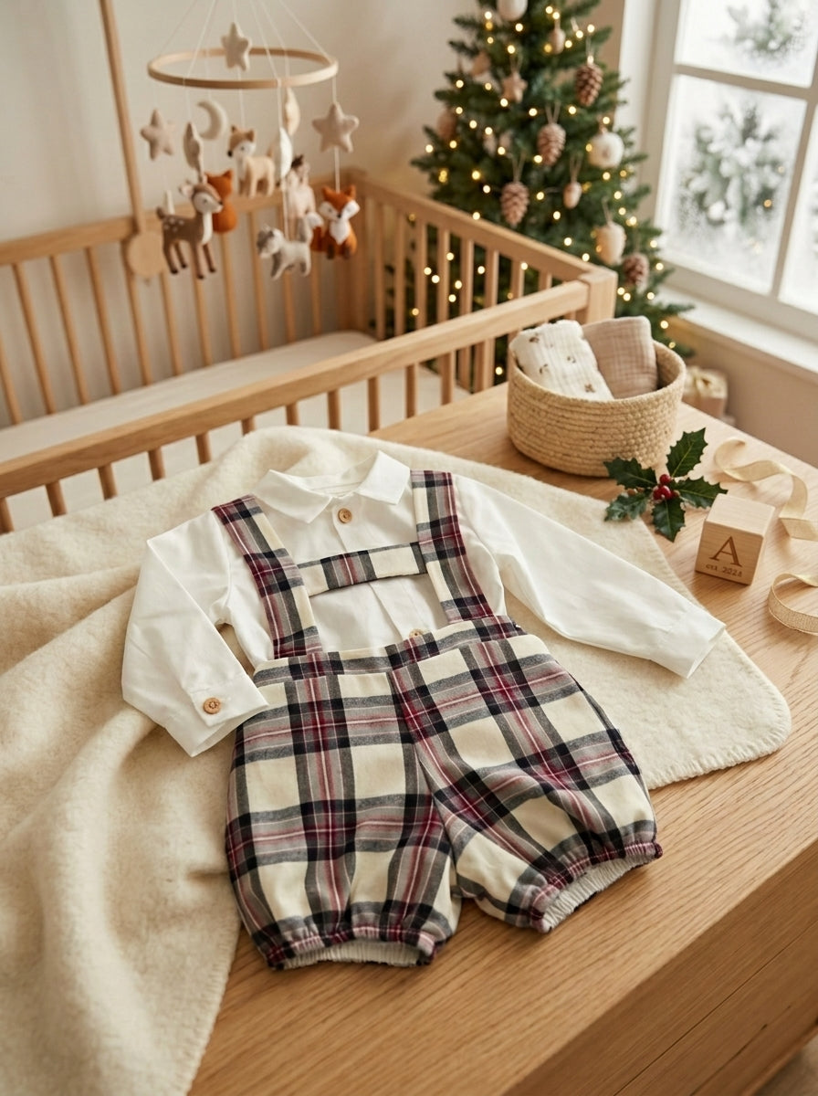 Conjunto Niño Cuadros Valentina Navidad