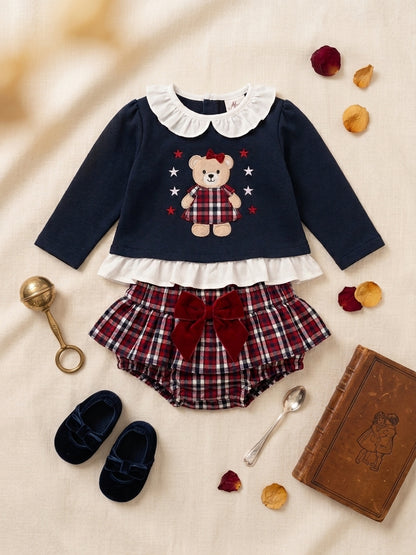 Conjunto Niña Oso Estrellas