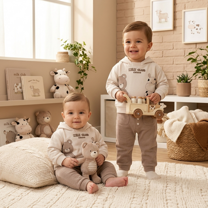 Conjunto Bebé Sudadera Capucha y Pantalón "Milk Club" | Chicco | Sonjero Kids