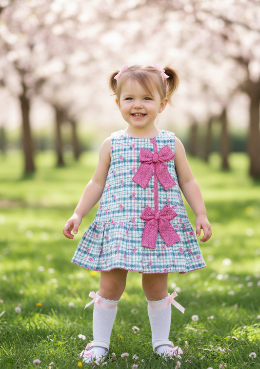 Vestido Entalle Alto Fresa Flores