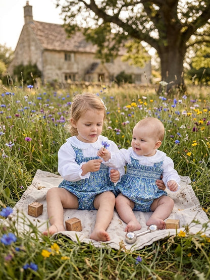 Conjunto Pelele Floral y Blusa Bebé | Moda Infantil Clásica | Sonajereo Kids