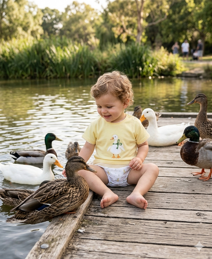 Conjunto Niño Pato Ilustrado