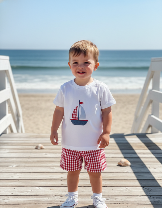 Conjunto Niño Boat Red