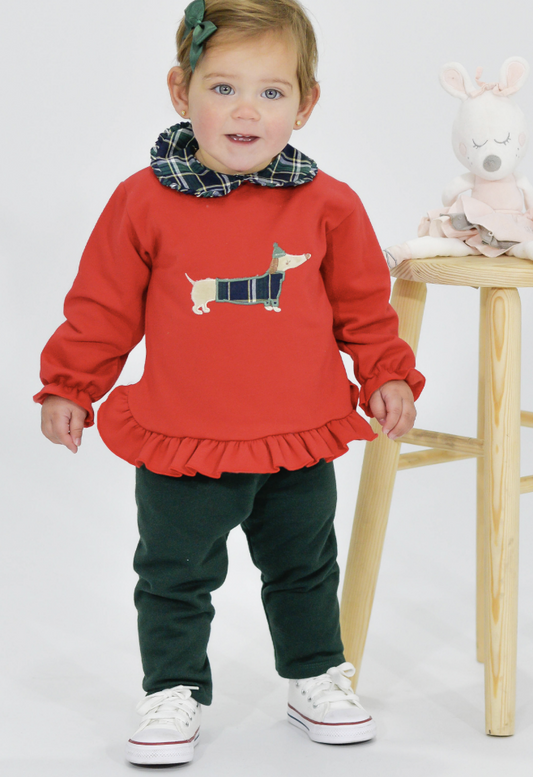 Conjunto Niña Can Rojo