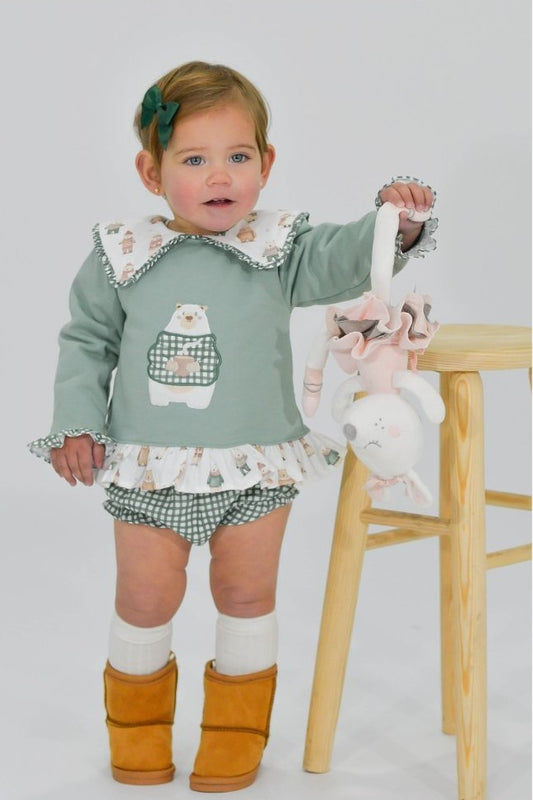 Conjunto Niña Corto Osito Invernal