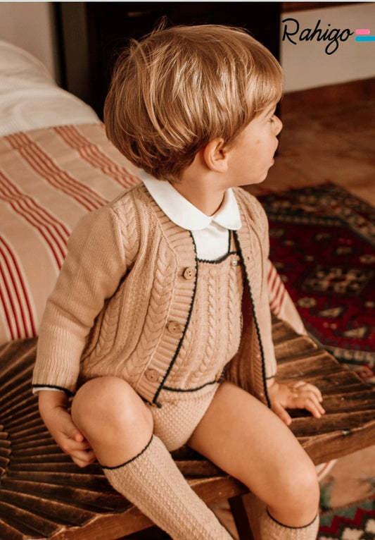 Peto bebé Niño y Camisa Rahigo Camel