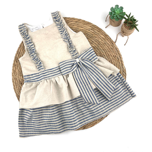 Vestido Lino Rayas