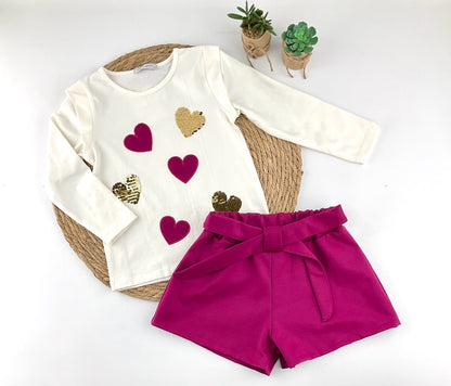 Conjunto Short 6 Corazones